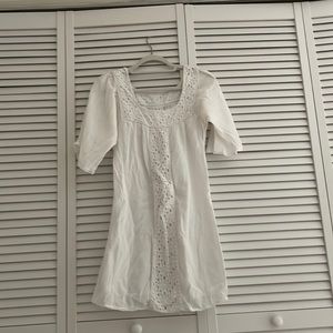 White linen cover up